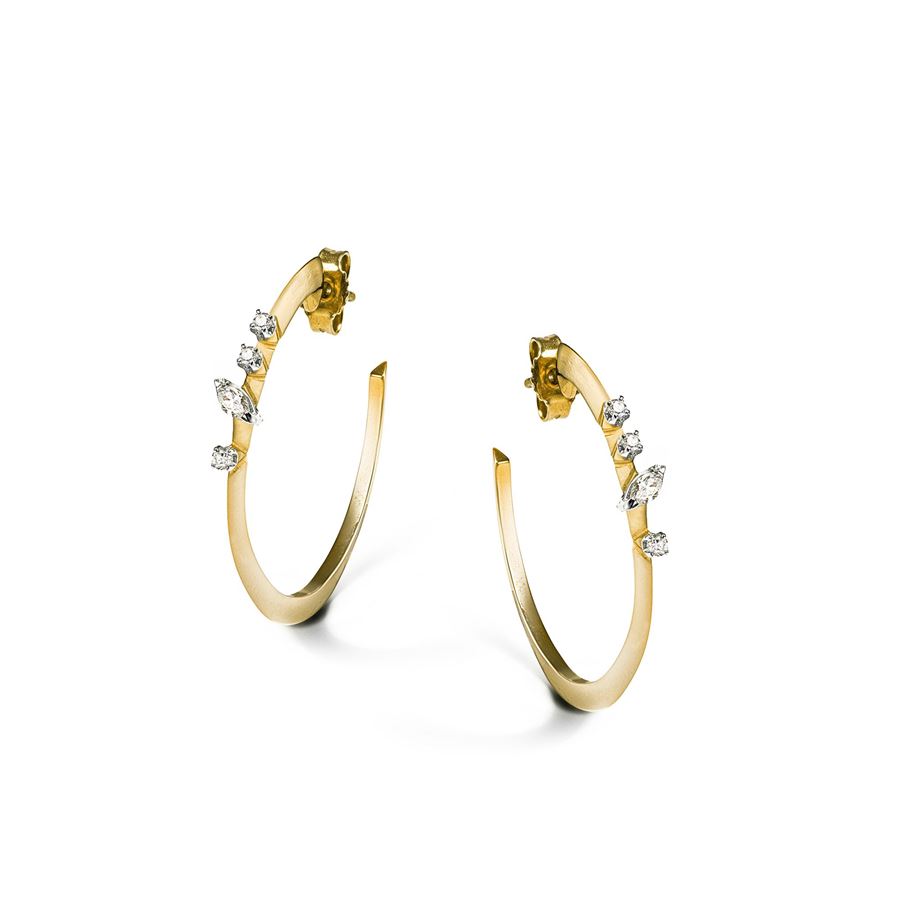 Big Yellow 'Balance' hoop earrings BALANCE | OR CERCHIO BIGAU18G CT 0,32